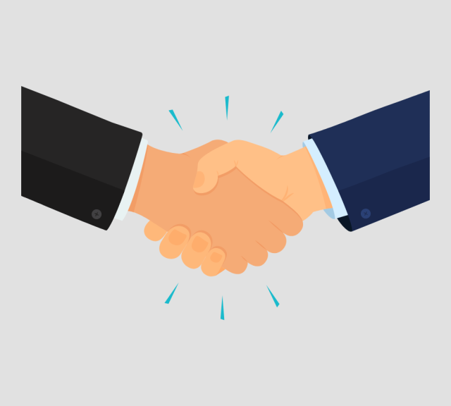 Handshake representing practical support after the fire risk assessment
