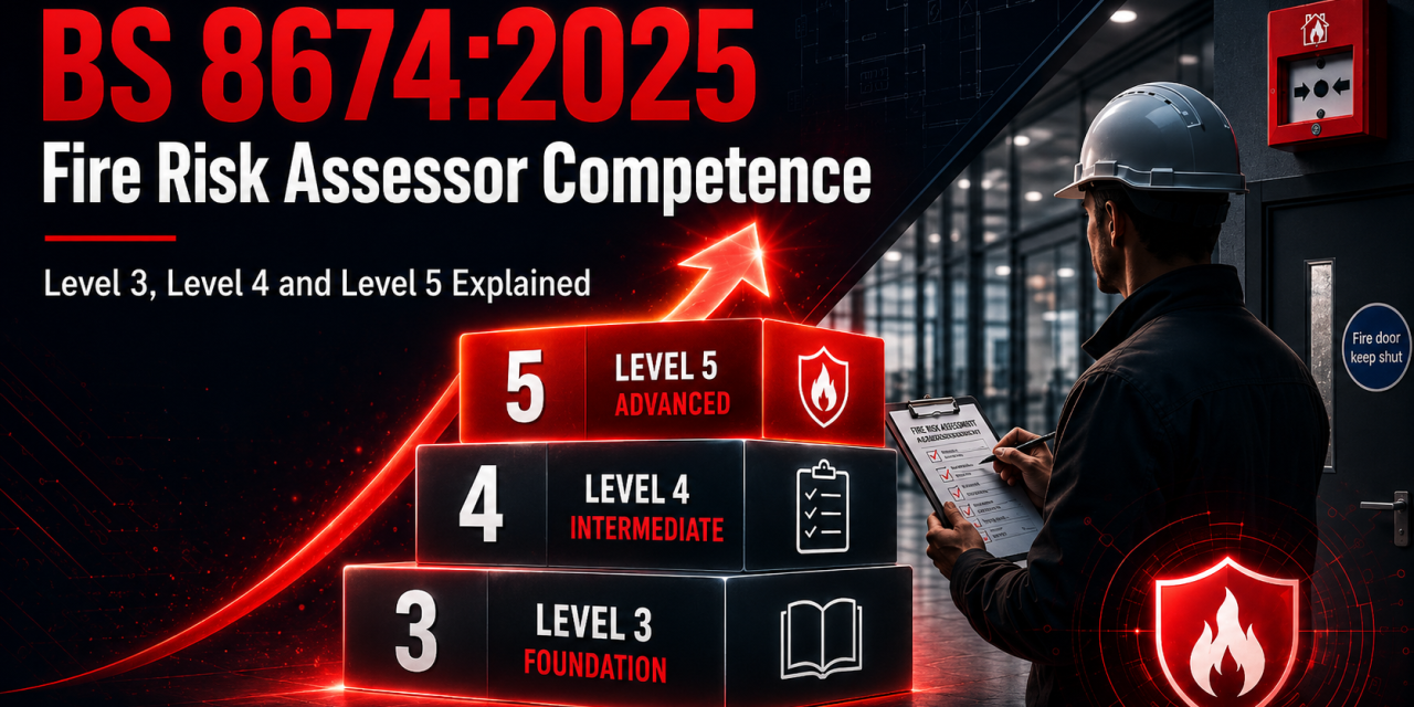 BS 8674:2025 Fire Risk Assessor Competence: Level 3, Level 4 and Level 5 Explained