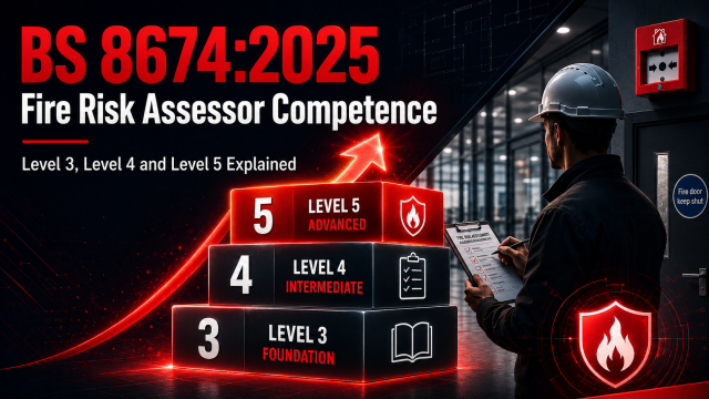 BS 8674:2025 Fire Risk Assessor Competence: Level 3, Level 4 and Level 5 Explained